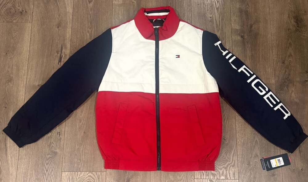 Tommy Hilfiger Men's Colorblock Full-Zip Wind Resistant Jacket Size S